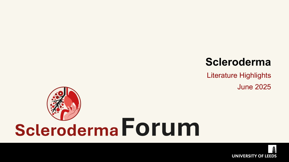 Literature review thumbnail: Scleroderma Literature Highlights – June 2025